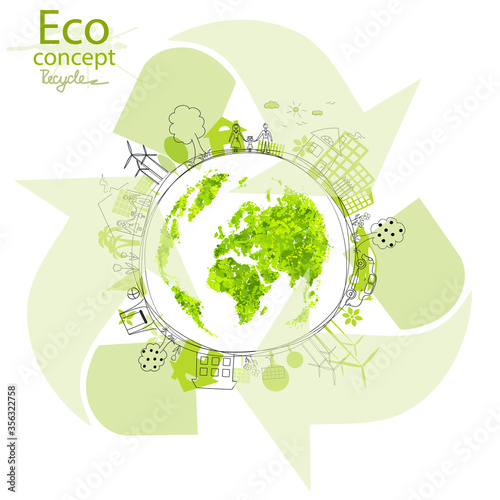 Ecology concept. Environmentally friendly world.