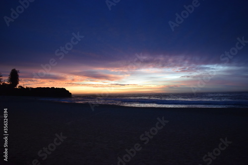 Colourful sunrise at the beach