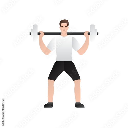 man weightlifting