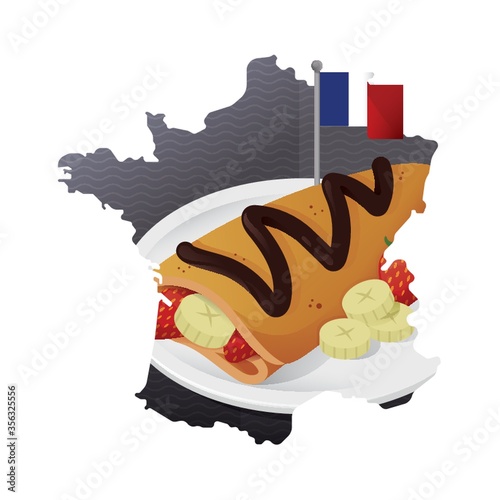 crepe in a plate