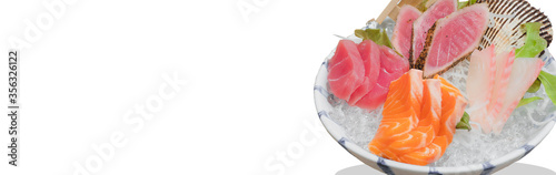 Mixed Sushi Fish Japan Food style Isolated White background