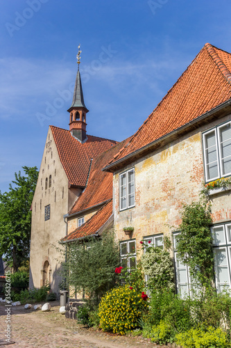 Historic St. Johannis monastery in Holm quarter of Schleswig, Germany
