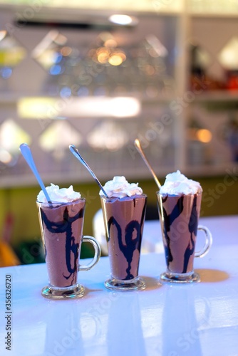 Cup of chocolate frape drink photo
