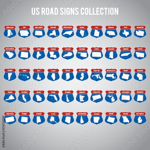 us road sign collection