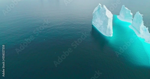 AERIAL MS Glacier at Yankee Harbor / Antarctic Peninsula, Antarctica
