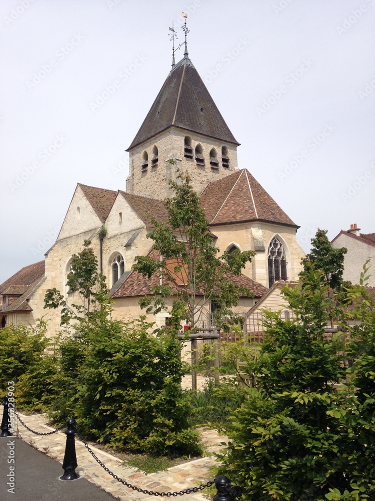 church in Plaisir center city. France 