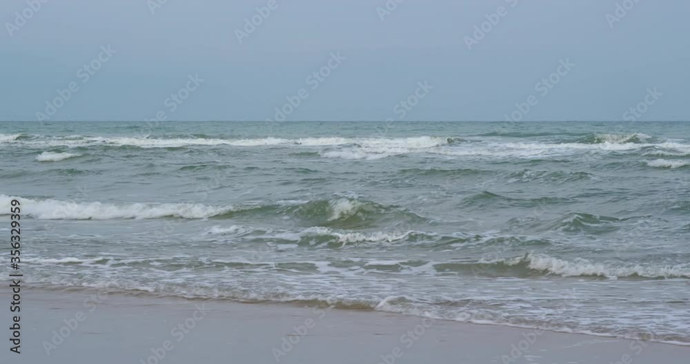 Blue sea and sky with water wave Blue sea and sky with water wave