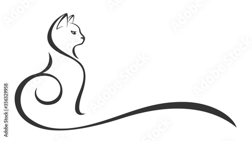 The Stylized symbol of a pet cat.