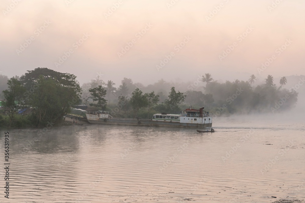 River Henkayaw in Mrauk U Myanmar