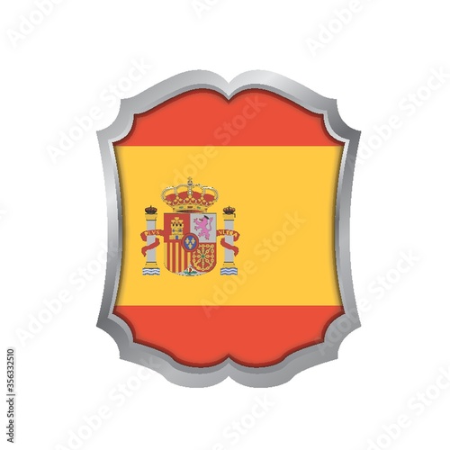 spain flag label