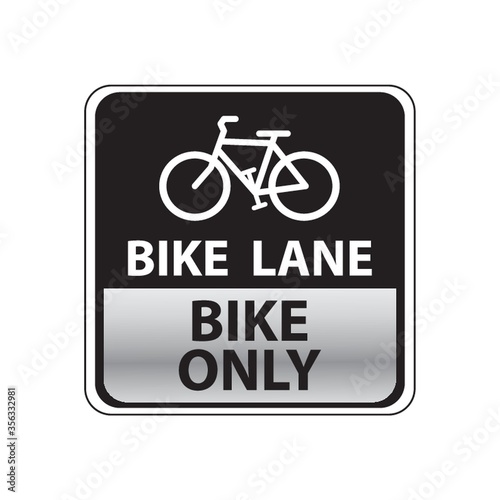 bike lane road sign