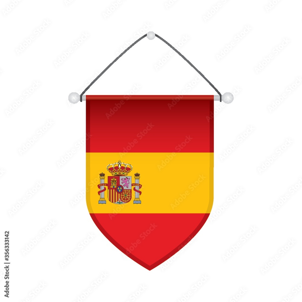 Fototapeta premium spain flag pennant