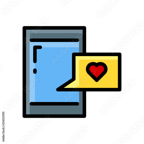 mobile like message fill outline icon
