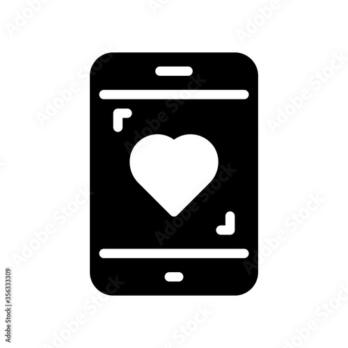 mobile like message glyph icon
