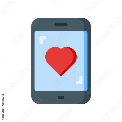 mobile like message flat icon