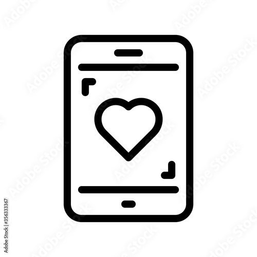 mobile like message line icon