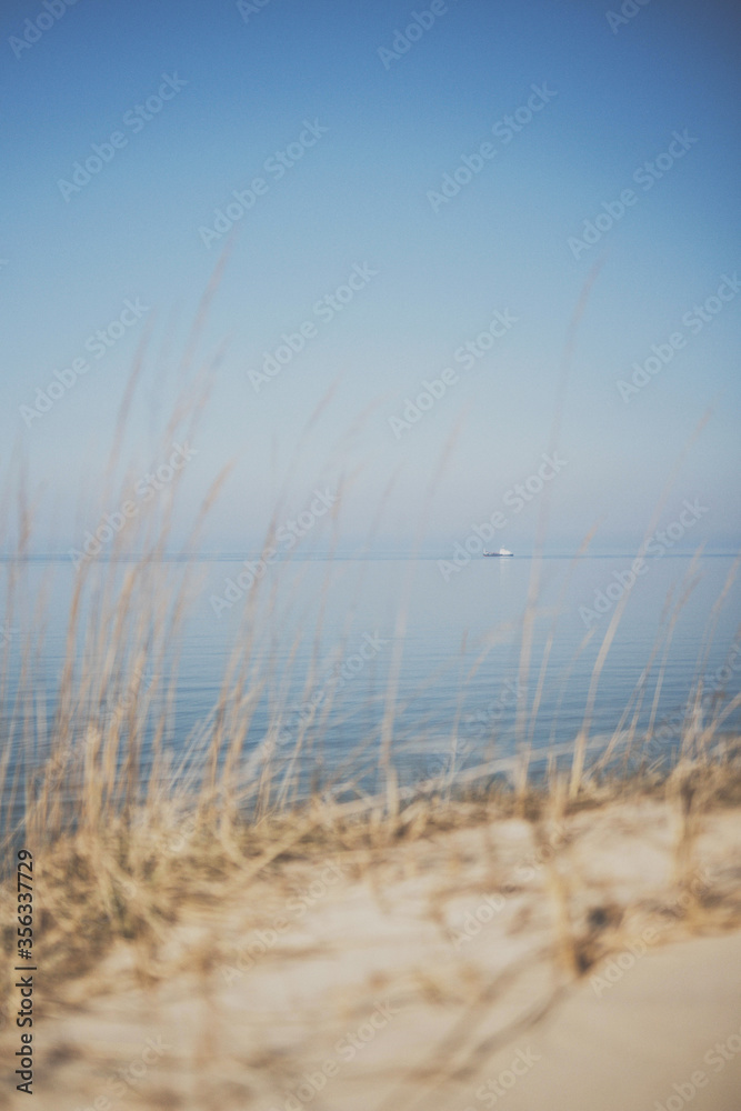 Foggy spring morning at Baltic sea in Latvia Foggy spring morning at Baltic sea in Latvia