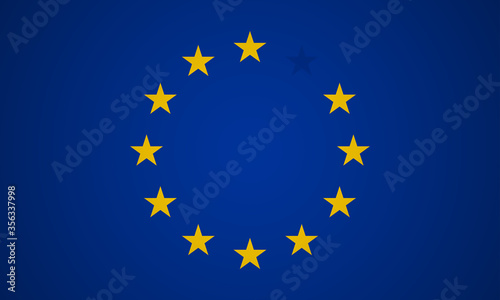 The flag of the European Union without a single star. EU flag without UK. The United Kingdom of Great Britain and Northern Ireland country withdrew from Europe. Recent events in the world