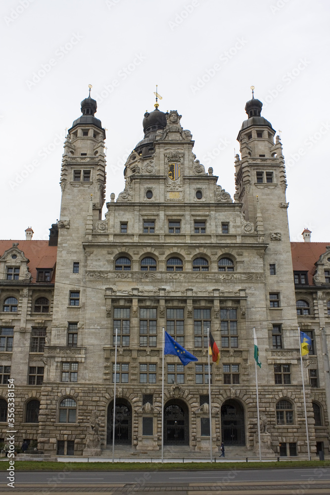 New Town Hall (or Neues Rathaus) in Leipzig, Germany	