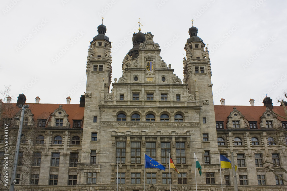 New Town Hall (or Neues Rathaus) in Leipzig, Germany	