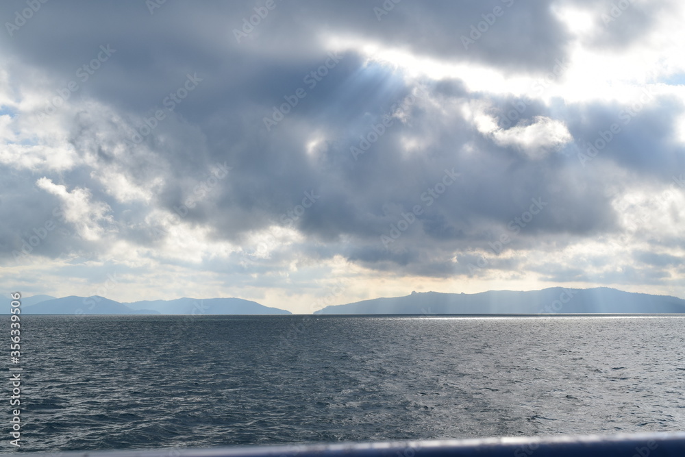 clouds over the sea