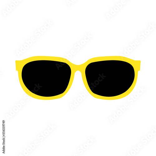 80s summer on white background. Sunglasses sign. sunglasses summer symbol.