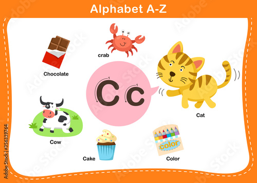 Alphabet Letter C vector illustration