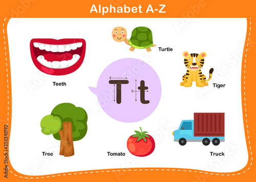 Alphabet Letter T vector illustration