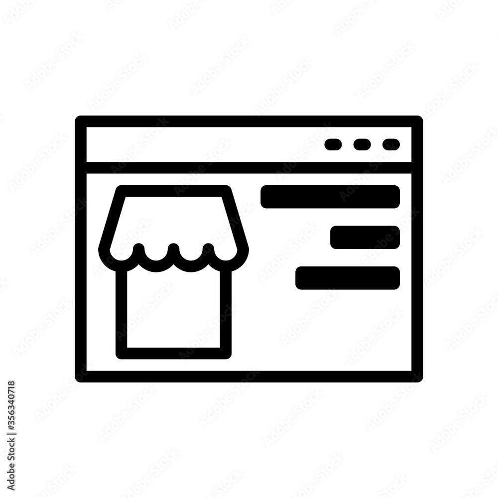 internet store line icon internet store line icon