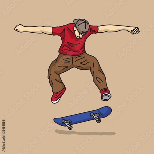 teenage boy with skateboard