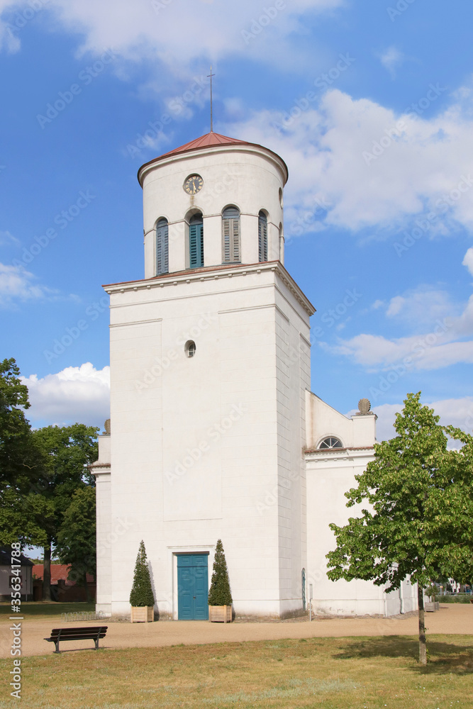 The historical church by Schinkel in Neuhardenberg in federal state Brandenburg - Germany
