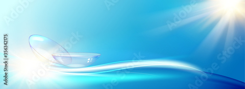 Blue contact lenses for your eye health.