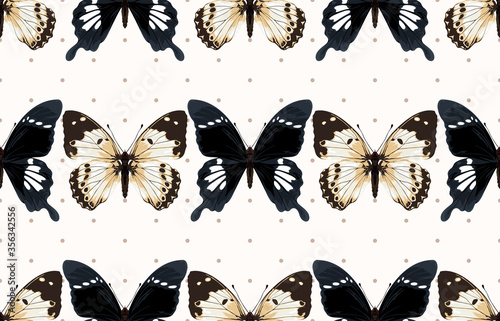 Seamless butterfly patterns.