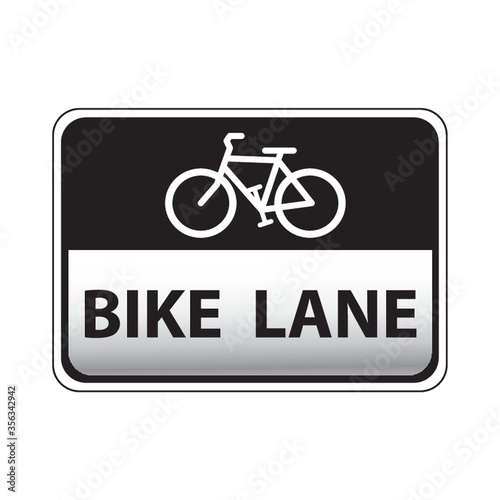 bike lane road sign
