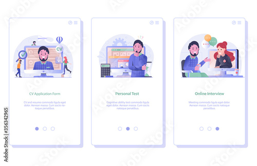 Job Search and Recruitment Process UI Screens