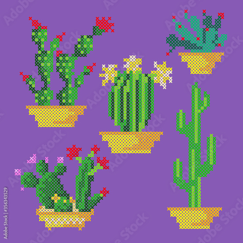 cross stitch cactus