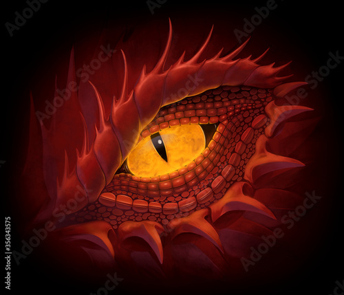 Red dragon eye photo