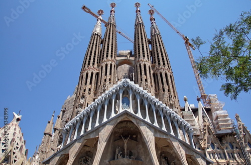 La Sagrada Familia - impressive cathedral designed by Gaudi, which is being build since 19 March 1882 and is not finished yet. Barcelona, Spain