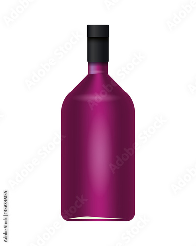 bottle product with metalic purple color