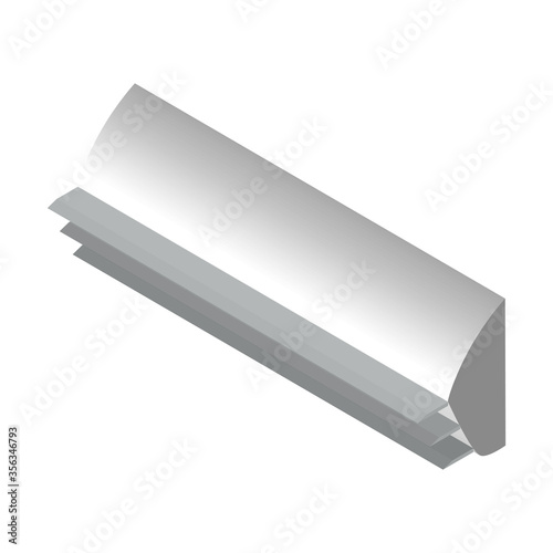 Wallpaper Mural Isometric wall mounted air conditioner. Electric air cooling. Room interior element. Indoor furniture. Vector EPS10. Torontodigital.ca