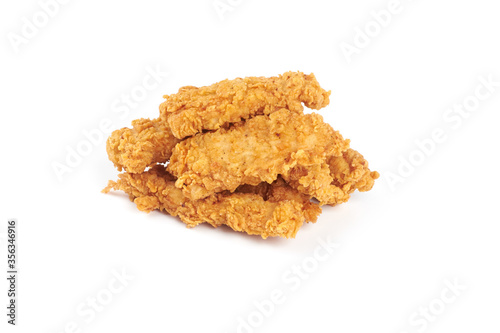 fried chicken stick isolated on white background