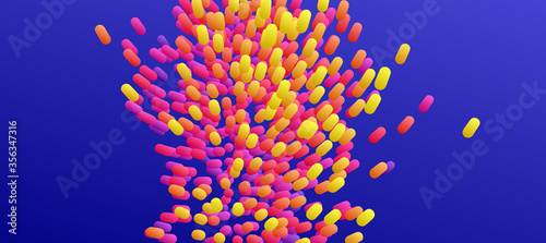 Abstract background with color ovals. Motion vector illustration.