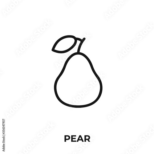 pear icon vector. peaar icon vector symbol illustration. Modern simple vector icon for your design.