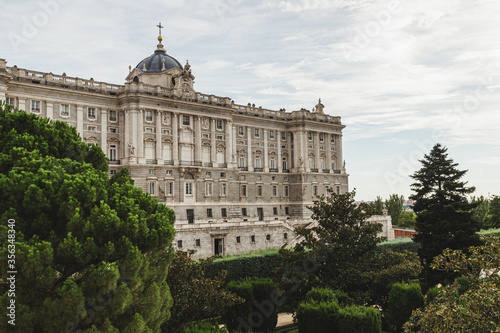 Madrid's royal palace. Place of interest in the city. Madrid Spain.