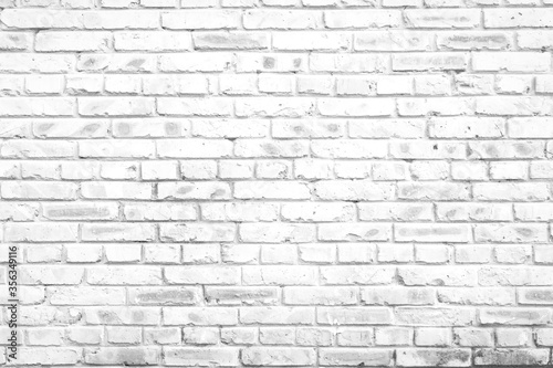 White texture background concept  white brick wall background in rural room