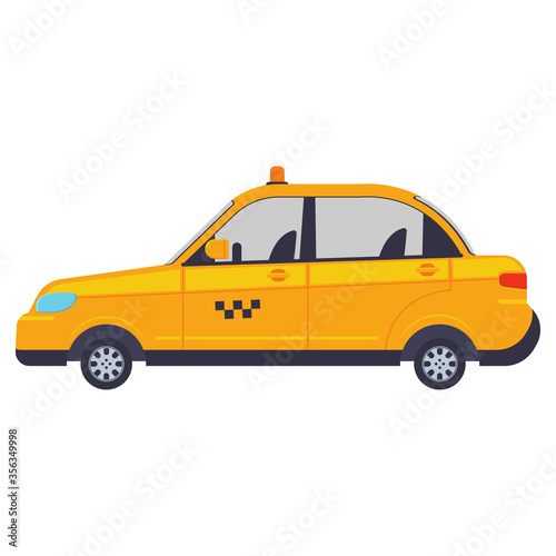 Taxi vector cartoon illustration isolated on a white background.