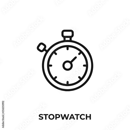 stopwatch icon vector. stopwatch icon vector symbol illustration. Modern simple vector icon for your design.