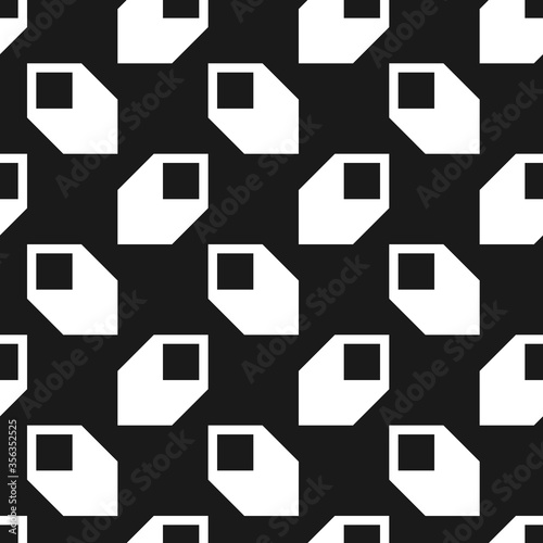 Seamless geometric abstract pattern. Isometric shape of cube.