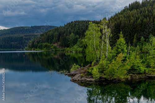 Wanderung um Schmalwasser Talsperre im Thüringer Wald bei Tambach-Dietharz - Deutschland photo