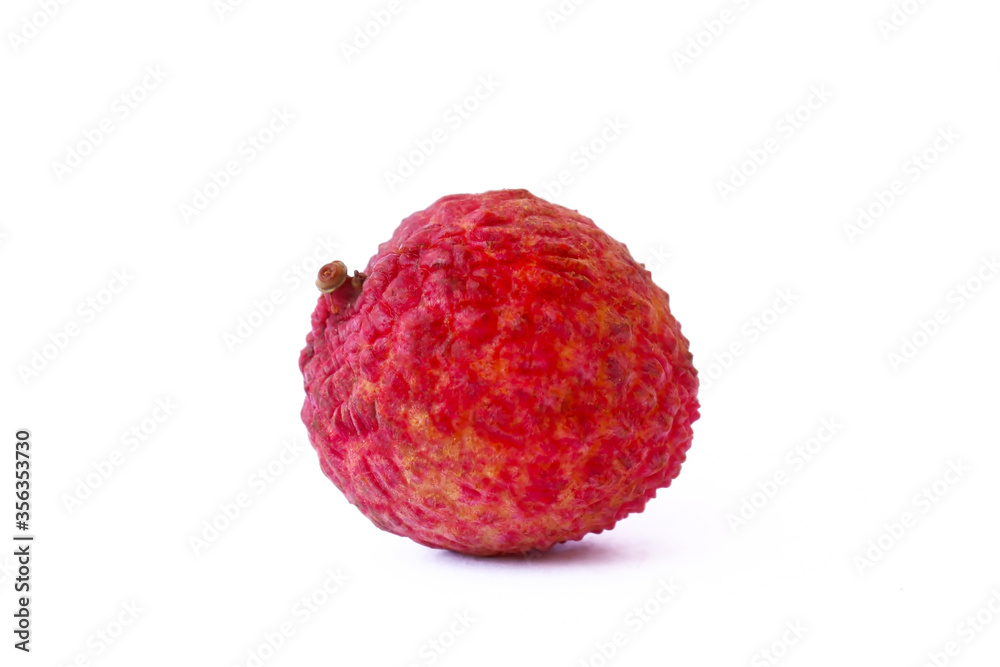 Lychee fruit has a sweet and refreshing aroma separated from the white background. Lychee fruit has a sweet and refreshing aroma separated from the white background.